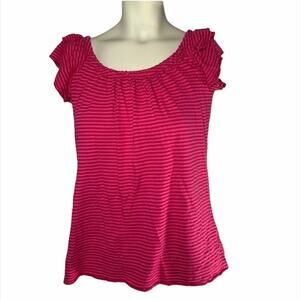 Belle Du Jour Small Ruffle sleeves Pink stripes
